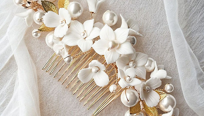 ESME | Porcelain Clay Floral Comb