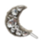 crystal moon barrette top view