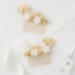Clay flower bridal comb set