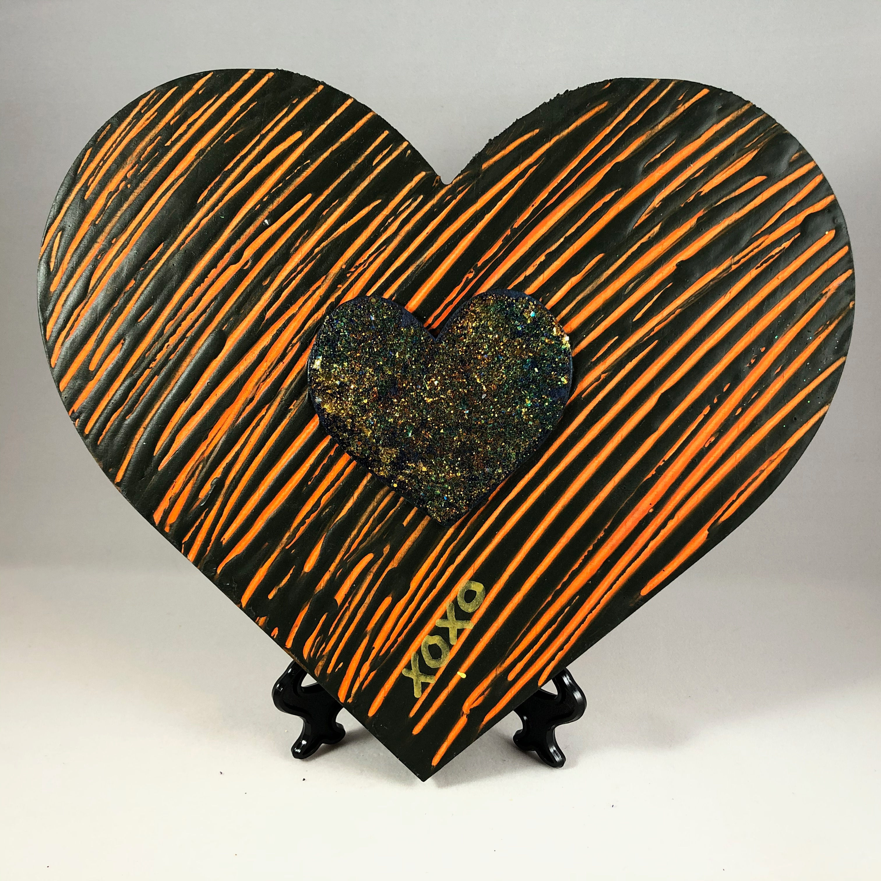 Black and Orange heart
