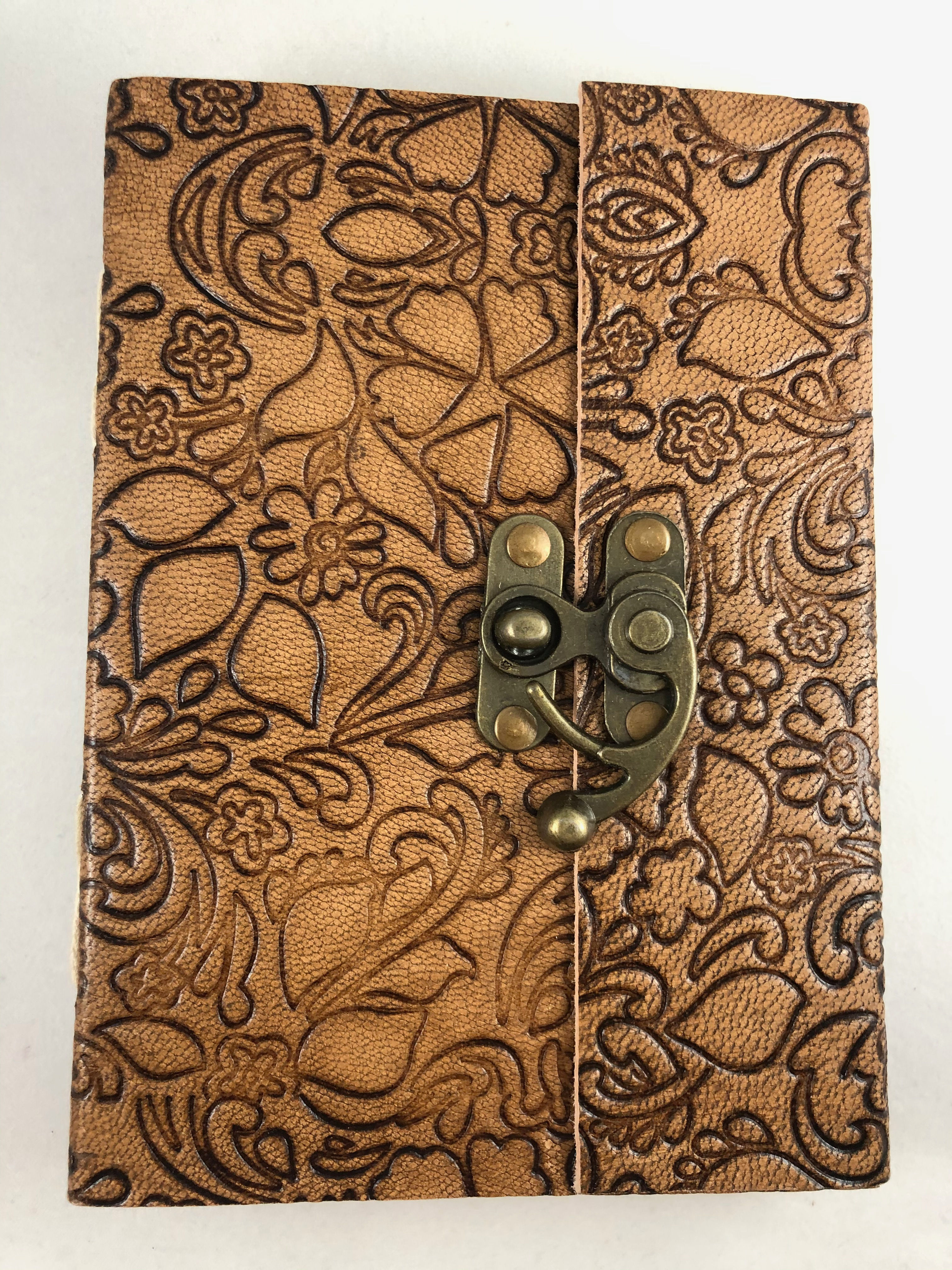 Floral Embossed Latch Journal