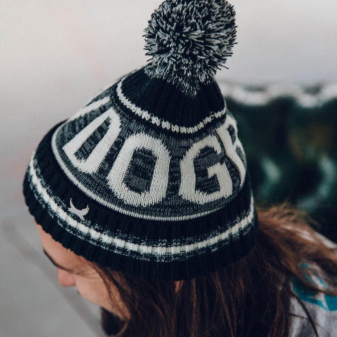 BrewDog Grey Striped Bobble Hat