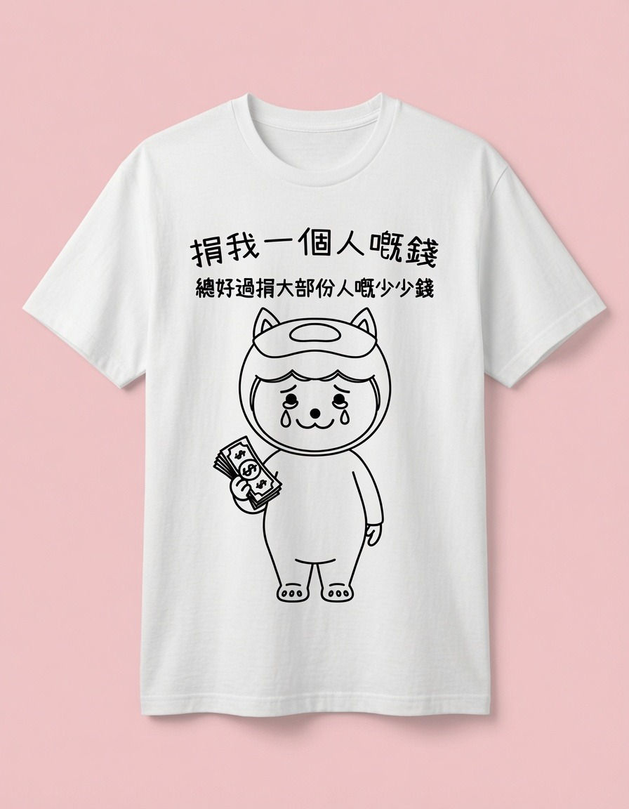縮圖：荷包狗捐錢 Tee（白色）