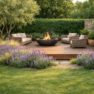Exklusive Terrassengestaltung mit Licht und Feuer