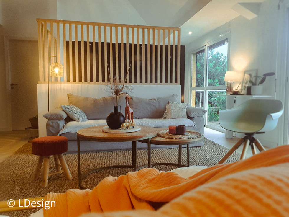 un claustra intégré visuellement à l'espace