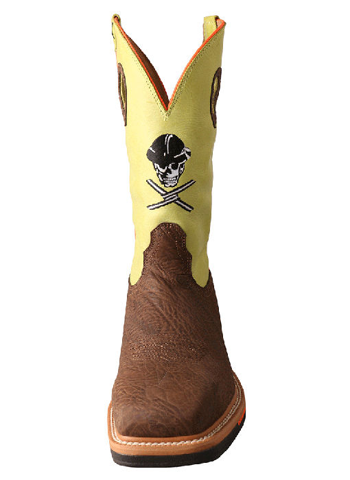 Thumbnail: Twisted X Men’s Lite Cowboy Workboot – Crazy Horse Shoulder/Neon Yellow MLCS018