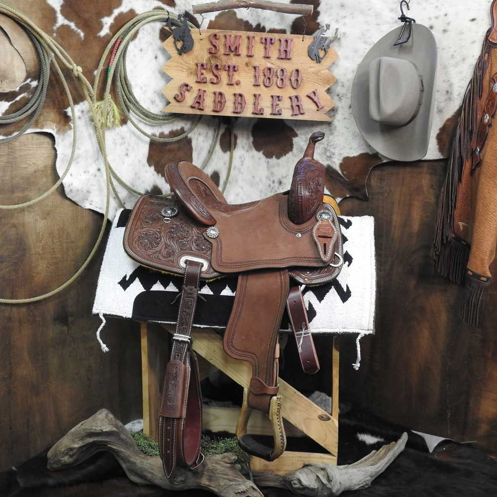 New 13 1/2" Barrel Tooled Seat Saddle