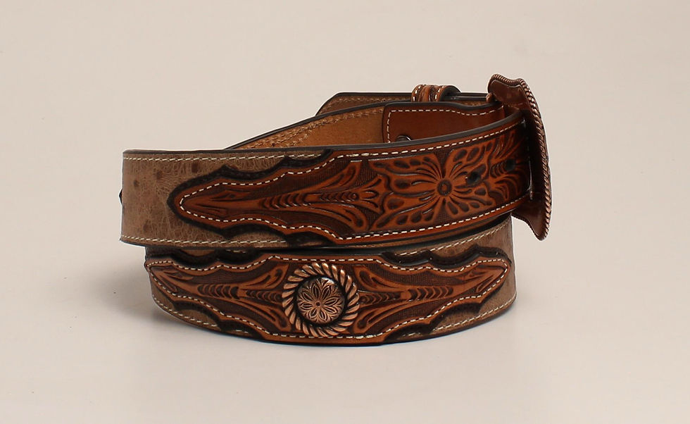 Thumbnail: Ariat Mens Western Belt - Tan - 1 1/2" - A1025608