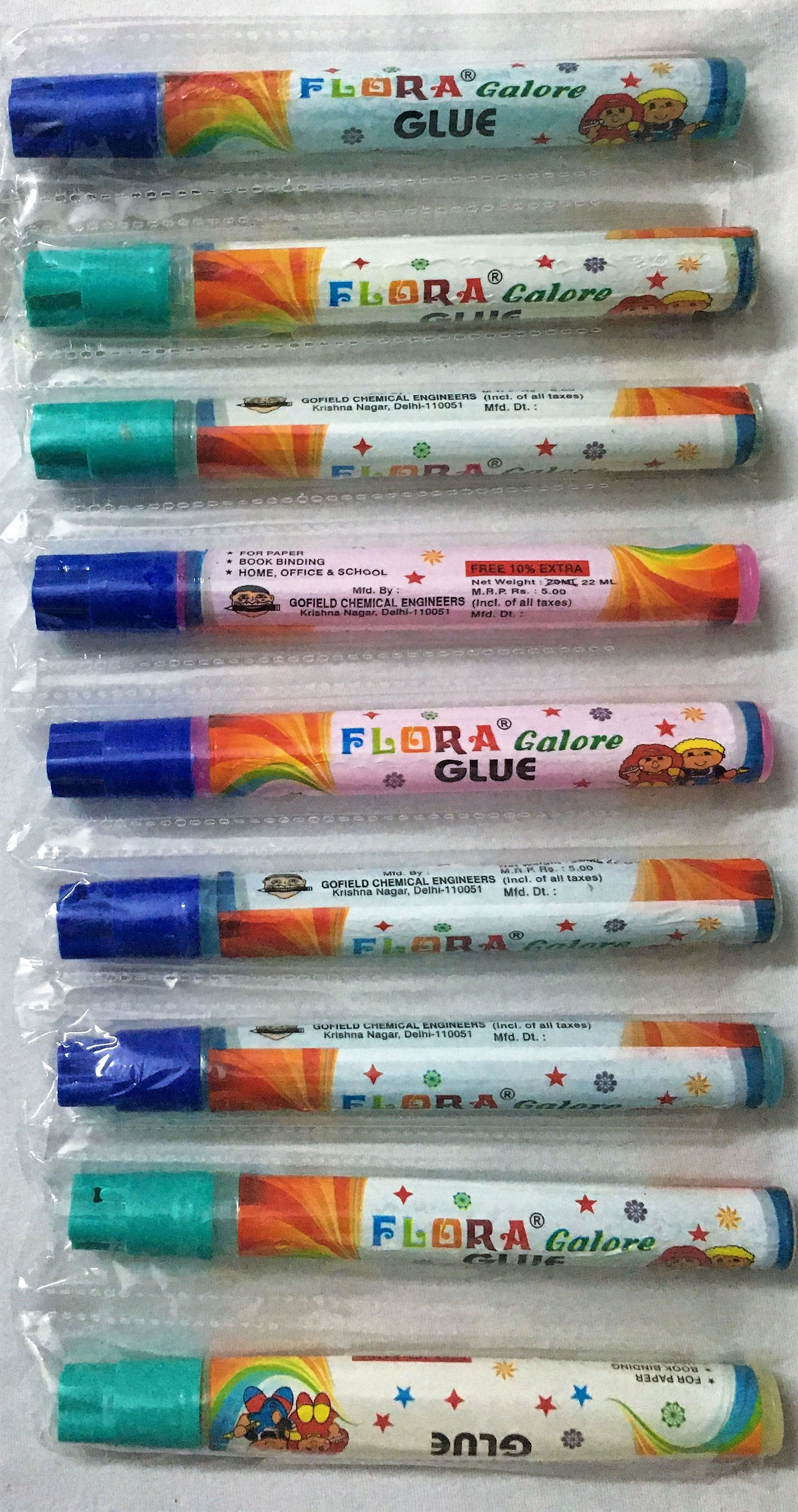 Glue Transparent Pen Flora - Pack of 10