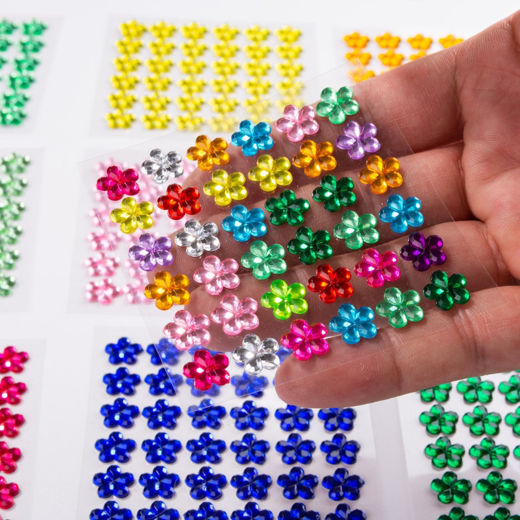 Crystal Flower beads - Self Adhesive