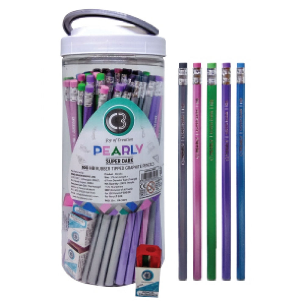 C3 Pencil 10Pack Rubber Tipped Super Dark