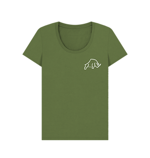 Women's Sustainable Organic Cotton T-Shirt - White Logo