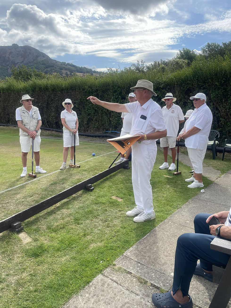 Pre- match briefing by today's organiser - Tom Grievson