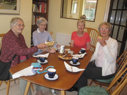 Helen, Glenna and Agnes bid farewell to Joyce Pegg.jpg