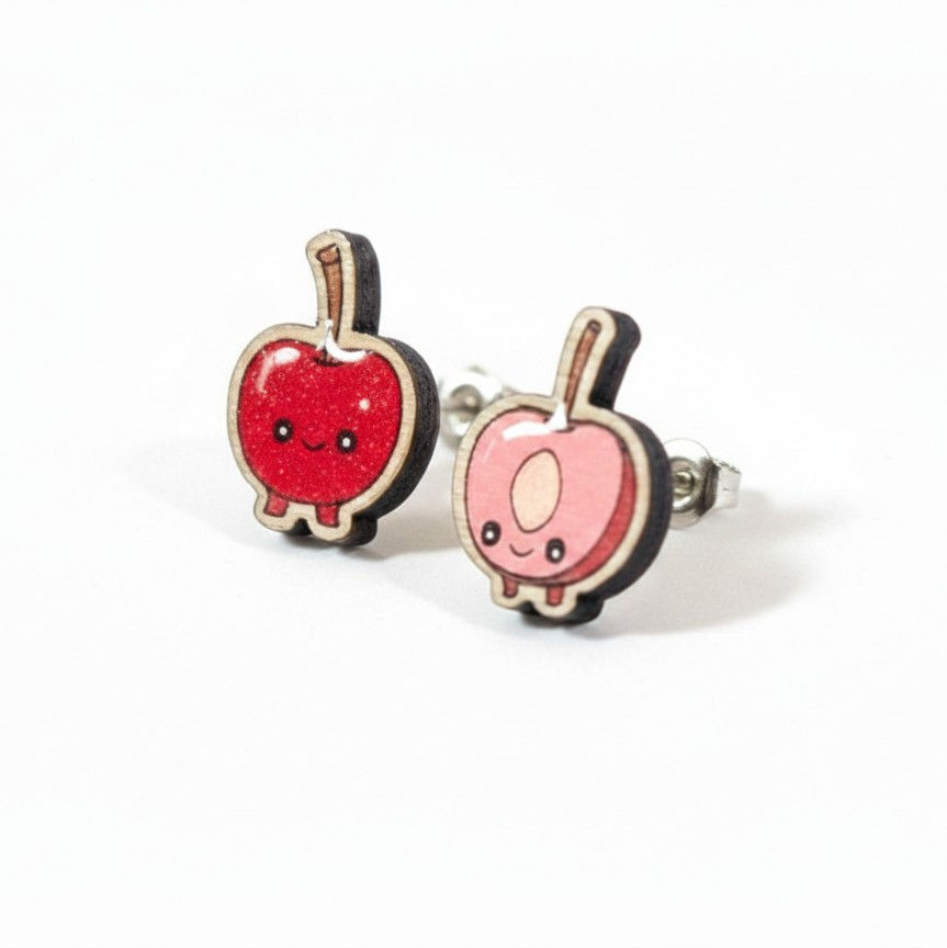๐ The Cherry On Top Handcrafted Stud Earrings ๐