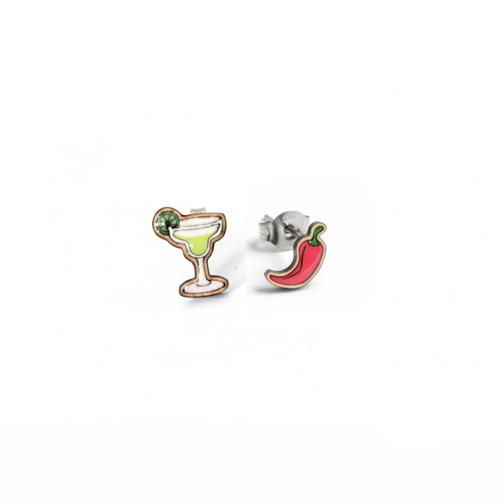 Spicy Margarita Handcrafted Stud Earrings