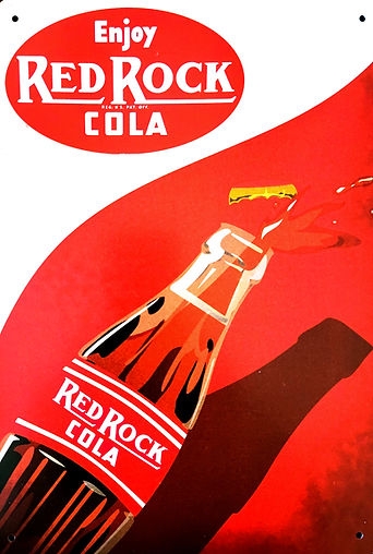 Historic Red Rock Cola Tin Sign