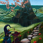 Falkor in the springtime, with beautiful rice fields