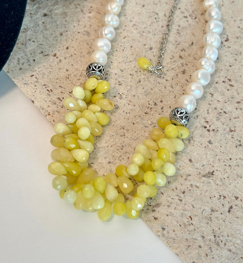 Thumbnail: Yellow and Pearl Necklace