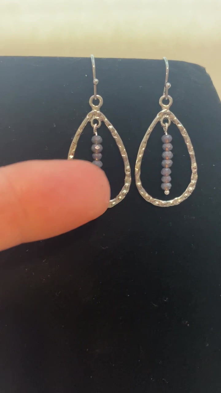 Thumbnail: Purple Tassel Drop Necklace