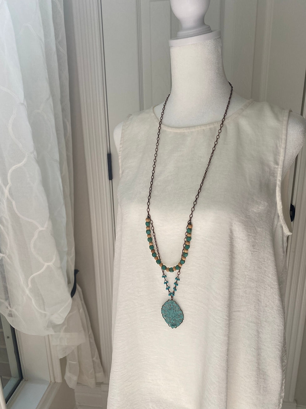 Thumbnail: Turquoise and Copper Necklace