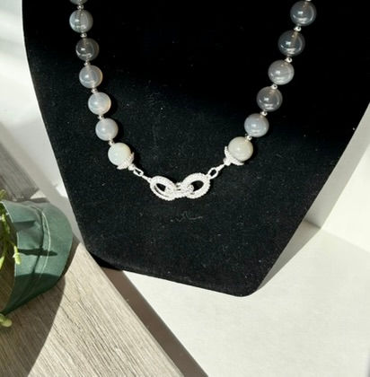 Thumbnail: Smoky Gray Dazzle Necklace