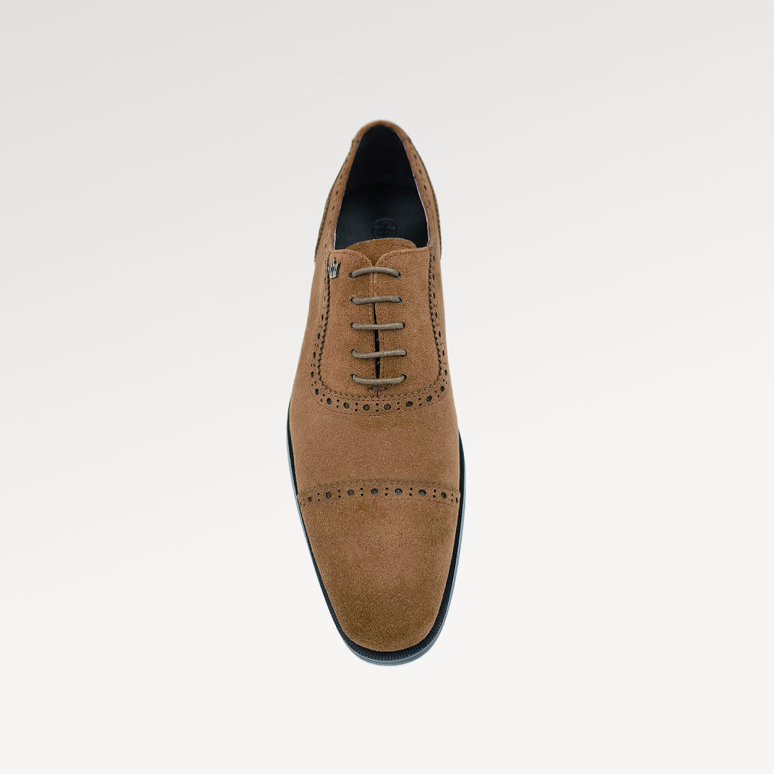 Chaussures habillées en daim et cuir richelieu Konig Genève 913-312 pour homme