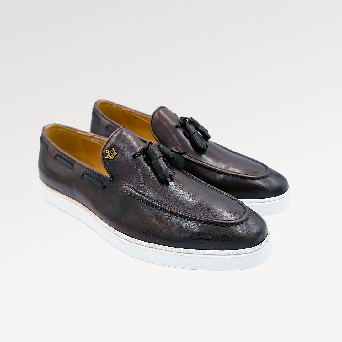 Konig Genève X070 Leather Casual Pom Pom Shoes for Men