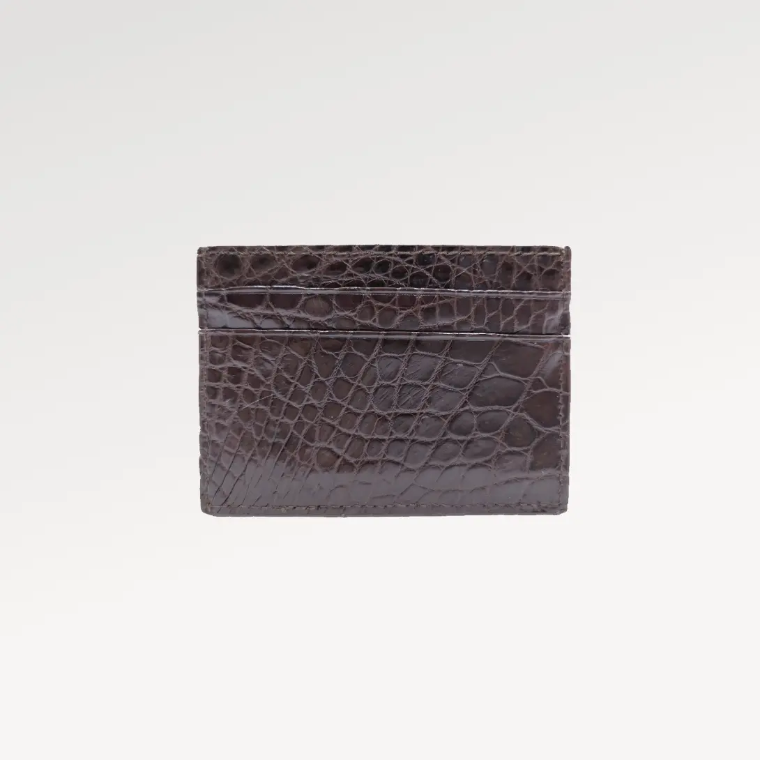 Porte-cartes en peau de crocodile Konig Genève 4cc
