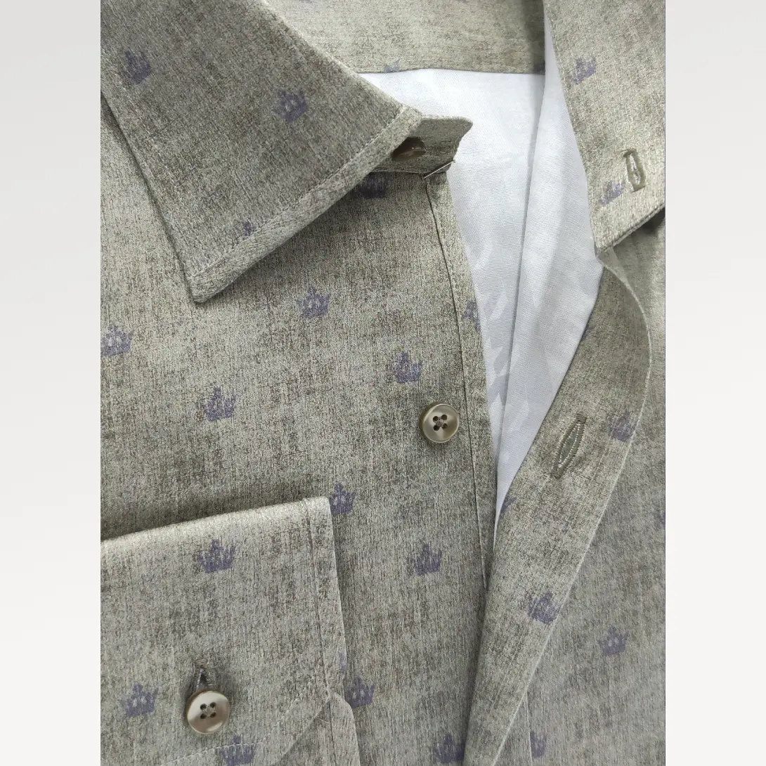 Konig Genève Special Pure Cotton Dress Shirt with Long Sleeves