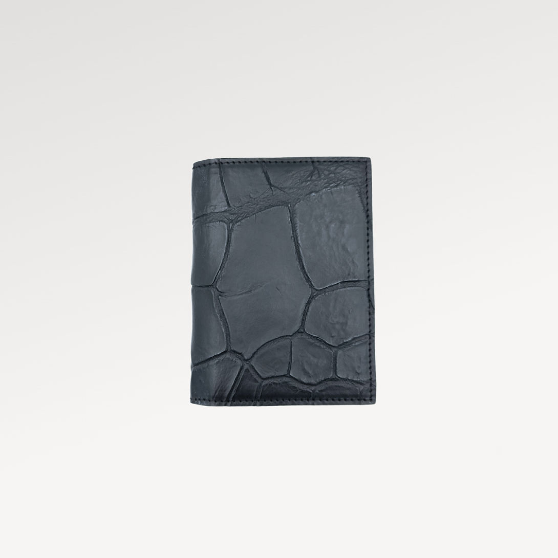 Etui passeport en cuir de crocodile Konig Genève