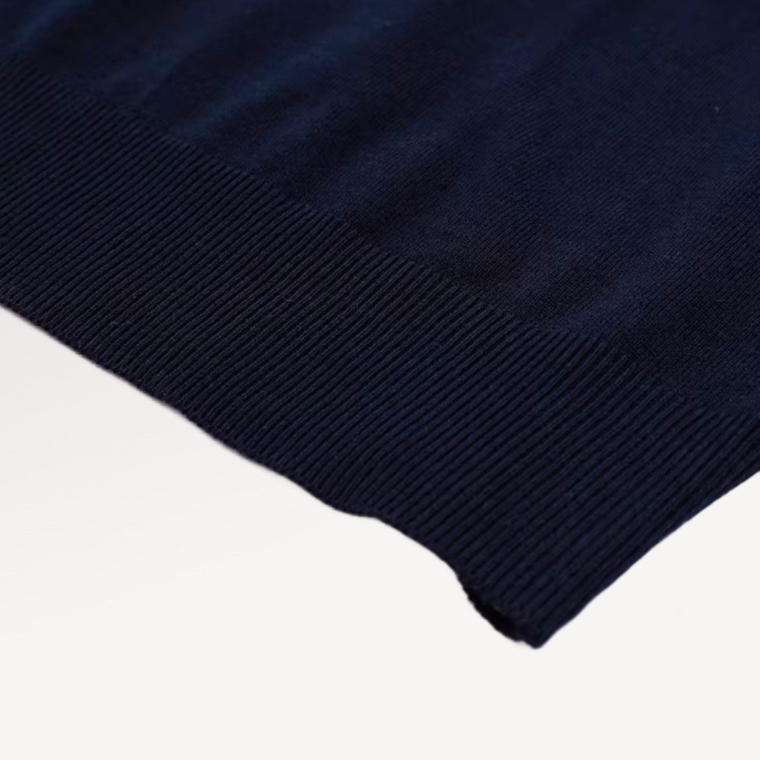 Konig Genève Merino Wool and Silk Sweater with Zipper for Men