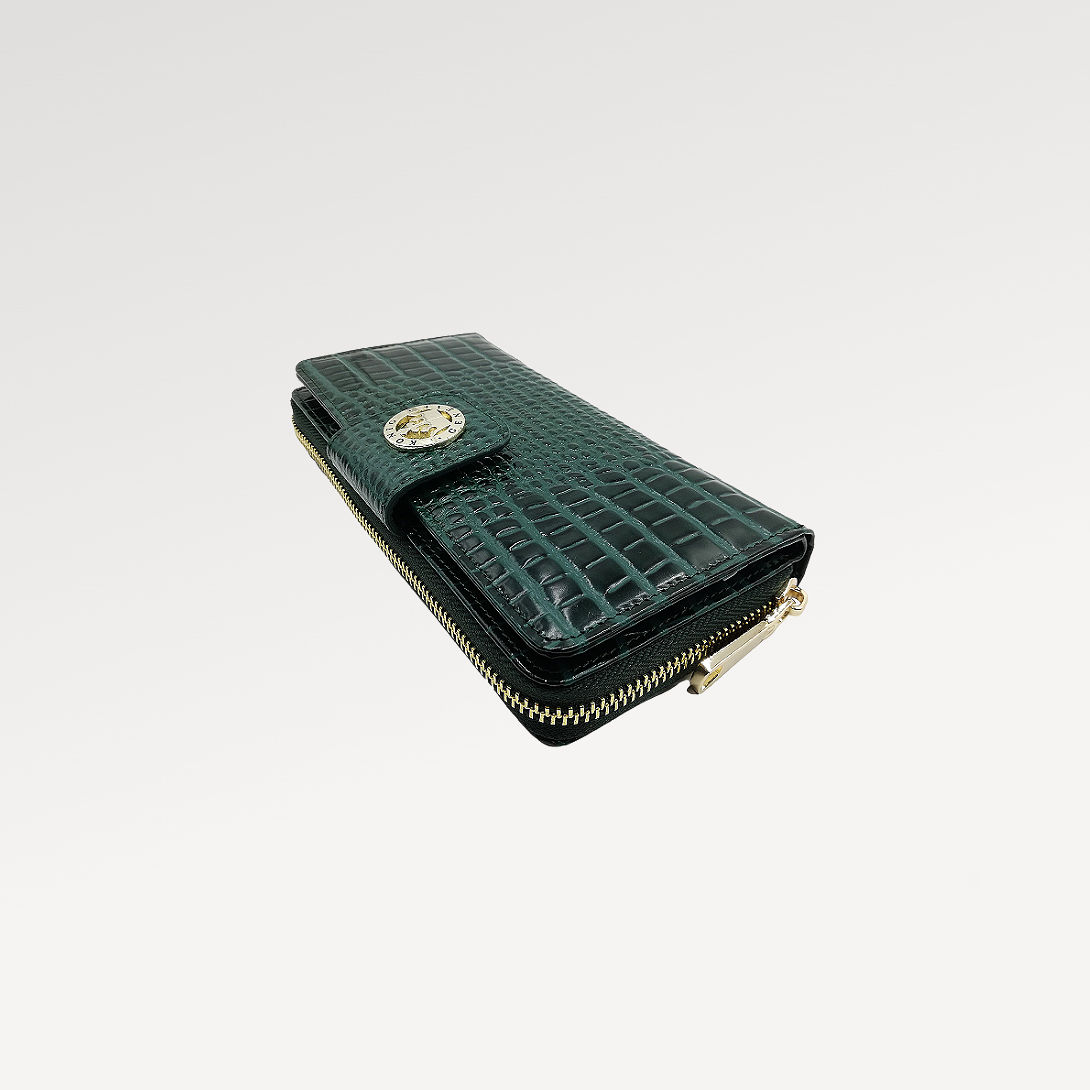 Konig Genève Vertical Zipped Leather Wallet for Women