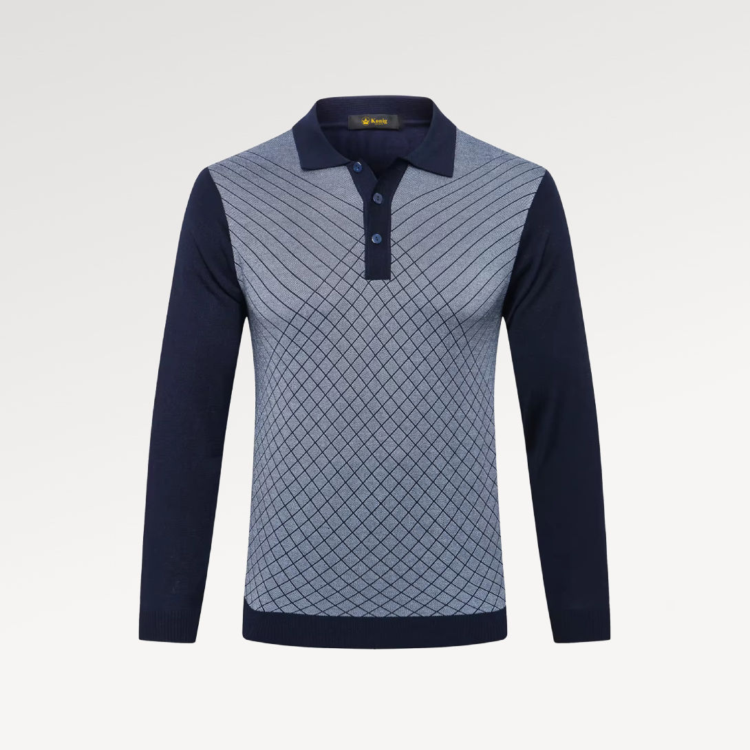 Konig Genève Merino Wool & Silk Sweater with Buttons for Men