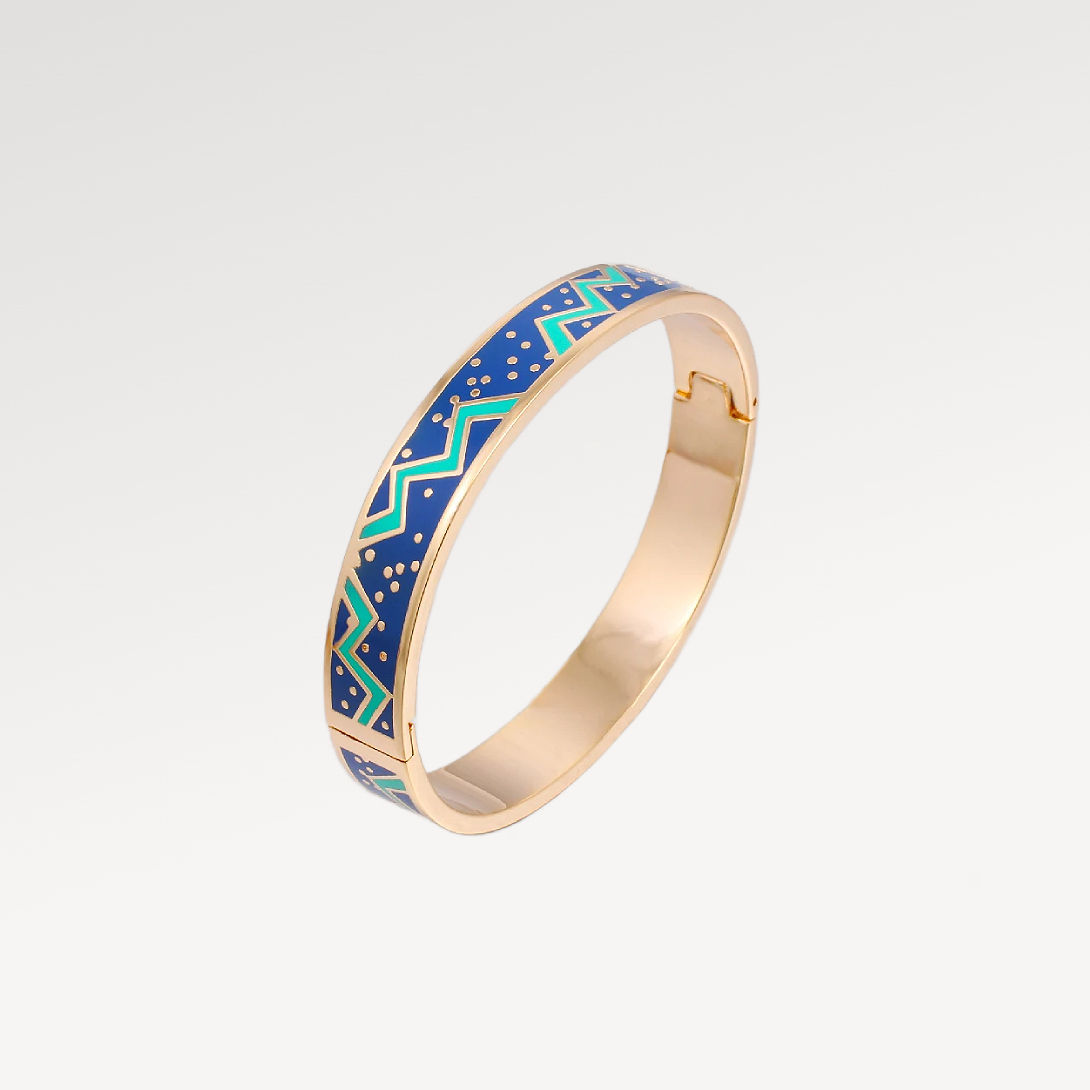 Konig Genève Steel & Enamel Bracelet for Women