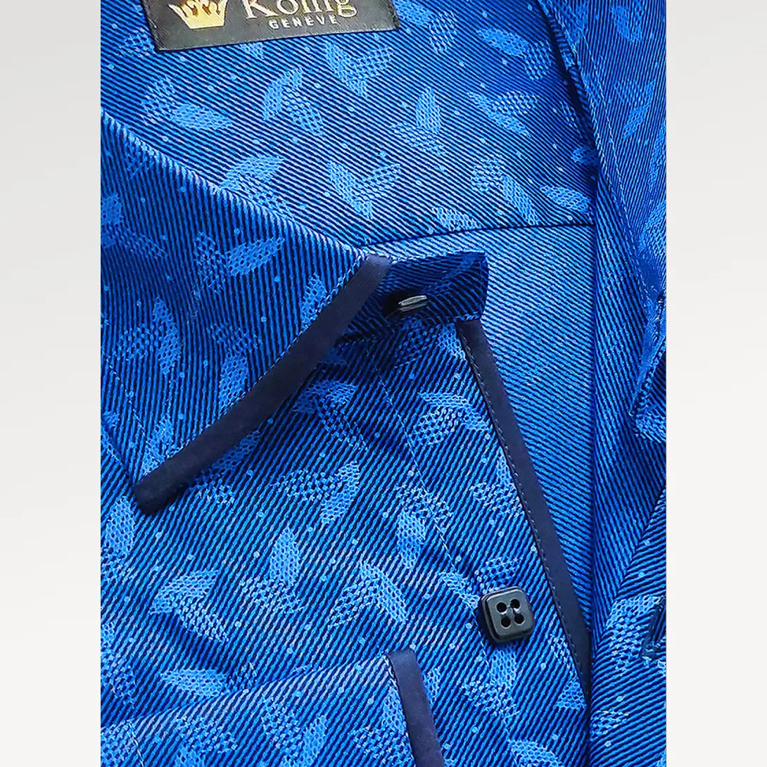 Konig Genève Special Pure Cotton Dress Shirt with Long Sleeves