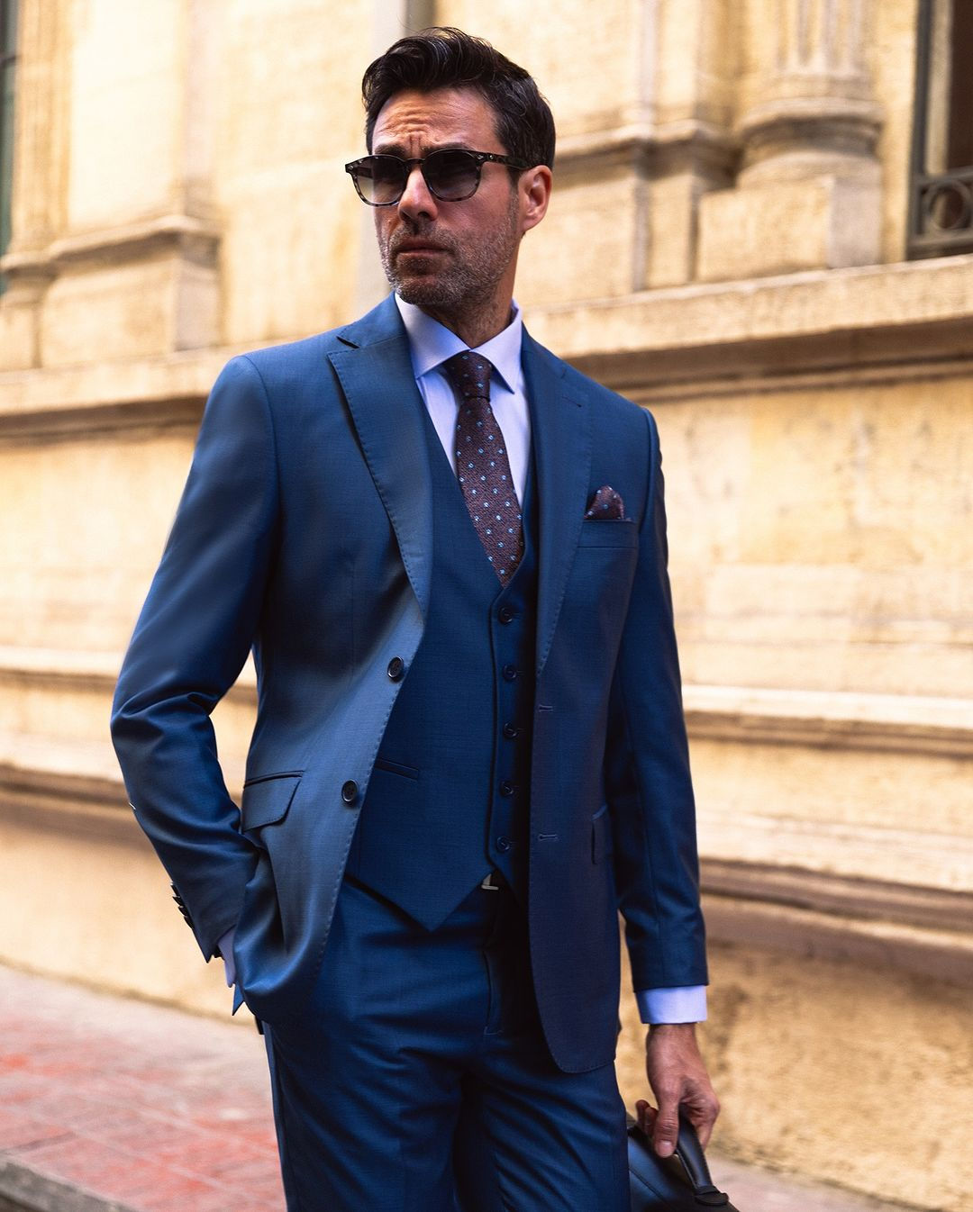 Konig Genève Pure Wool 3 Piece Suit for Men