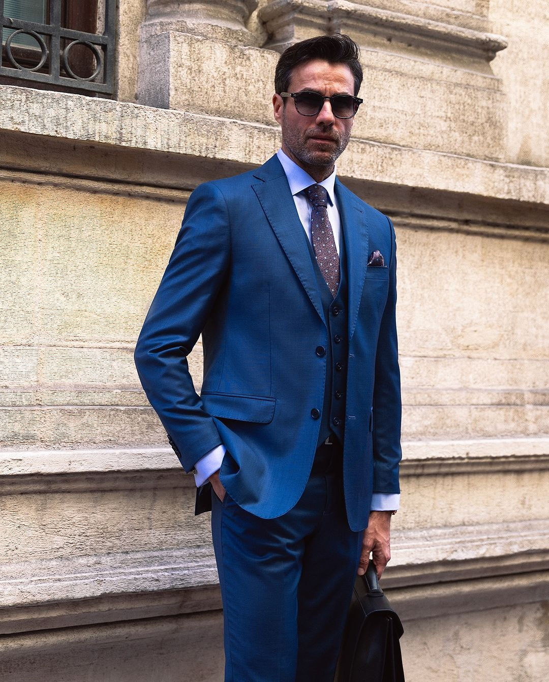 Konig Genève Pure Wool 3 Piece Suit for Men