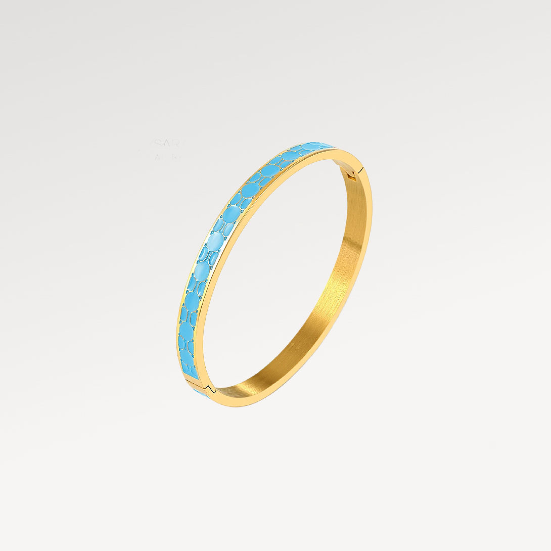 Konig Genève Steel & Enamel Bracelet for Women