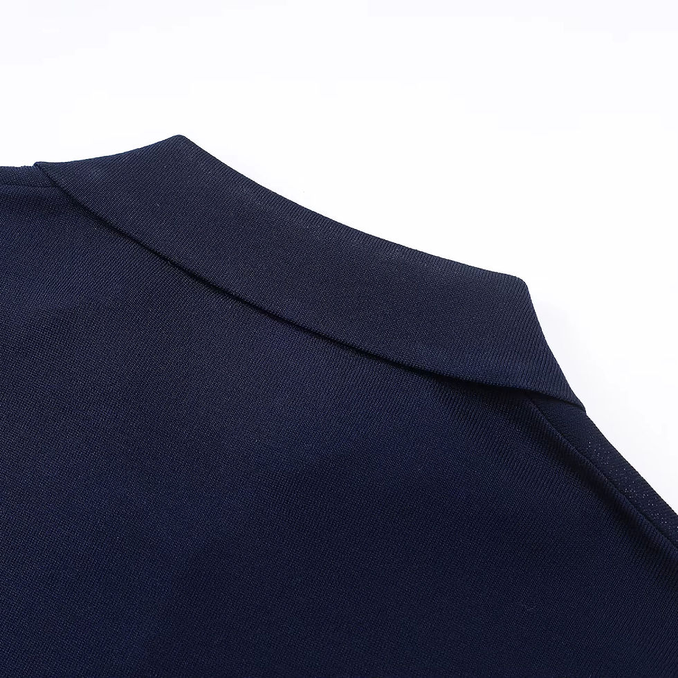 Thumbnail: Konig Genève Silk Zip Polo Shirt for Men Blue