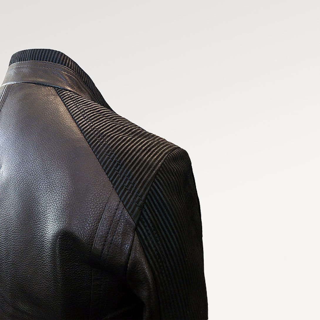 Veste en cuir Laser Bronze pour homme
