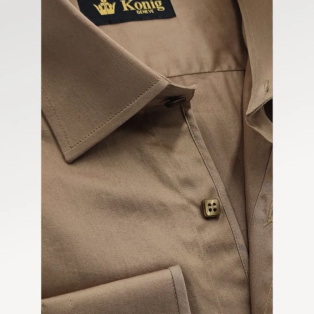 Konig Genève Special Pure Cotton Dress Shirt with Long Sleeves