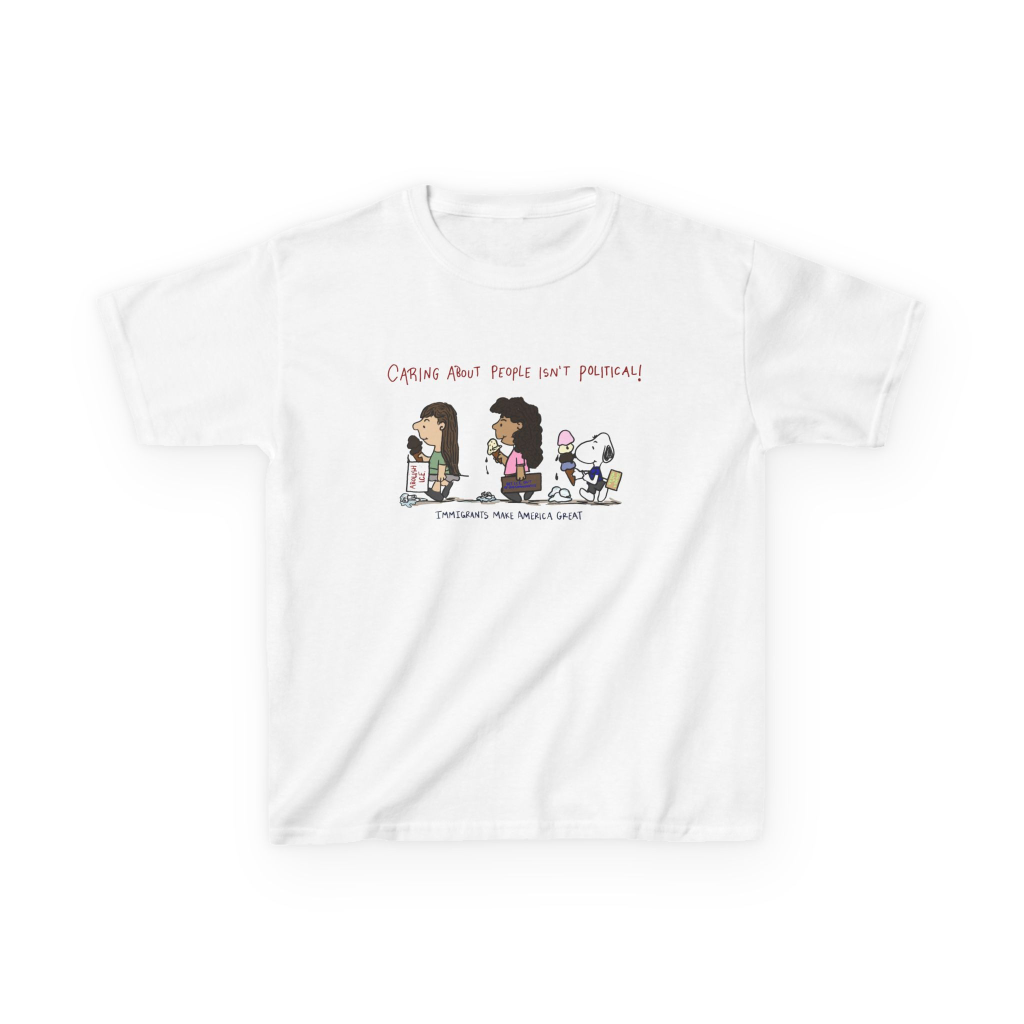 Caring About People V2 Fitted Tee