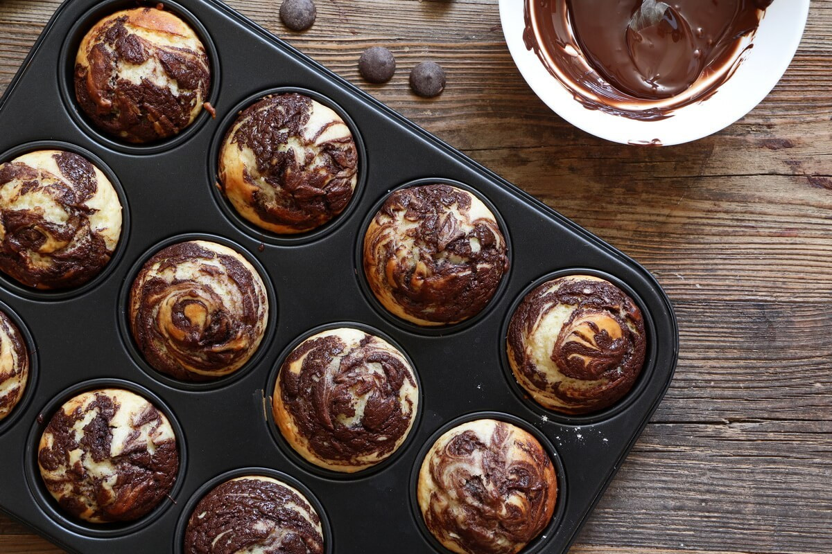Fudge Marbel Cupcakes