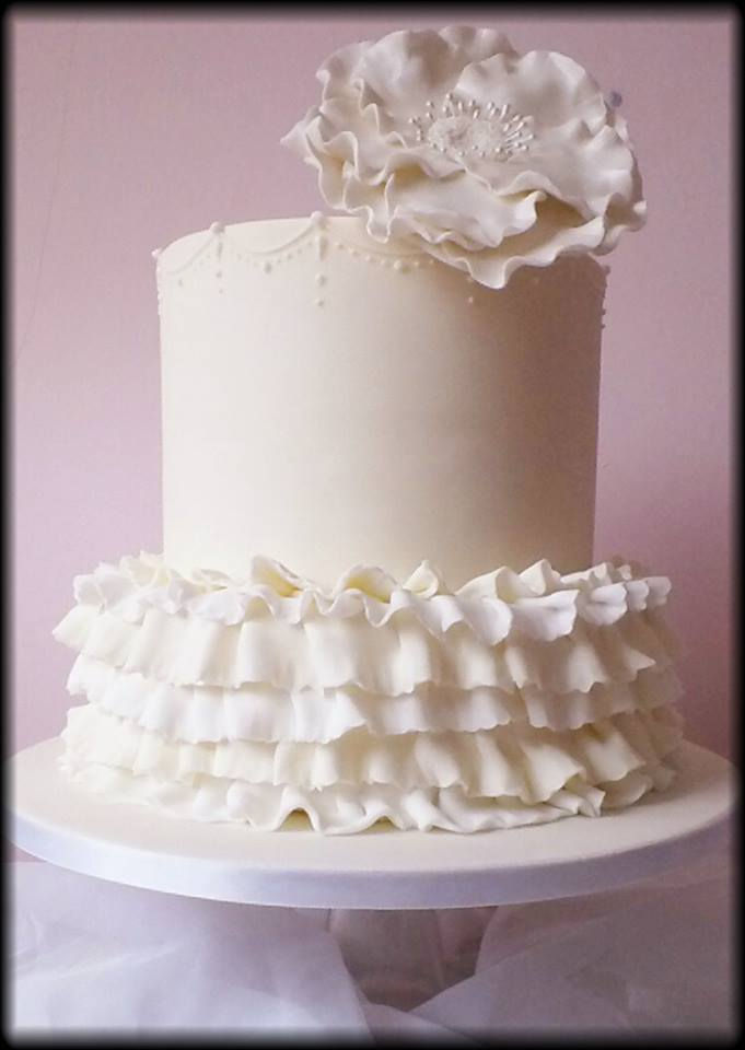 wedding cake ruffles