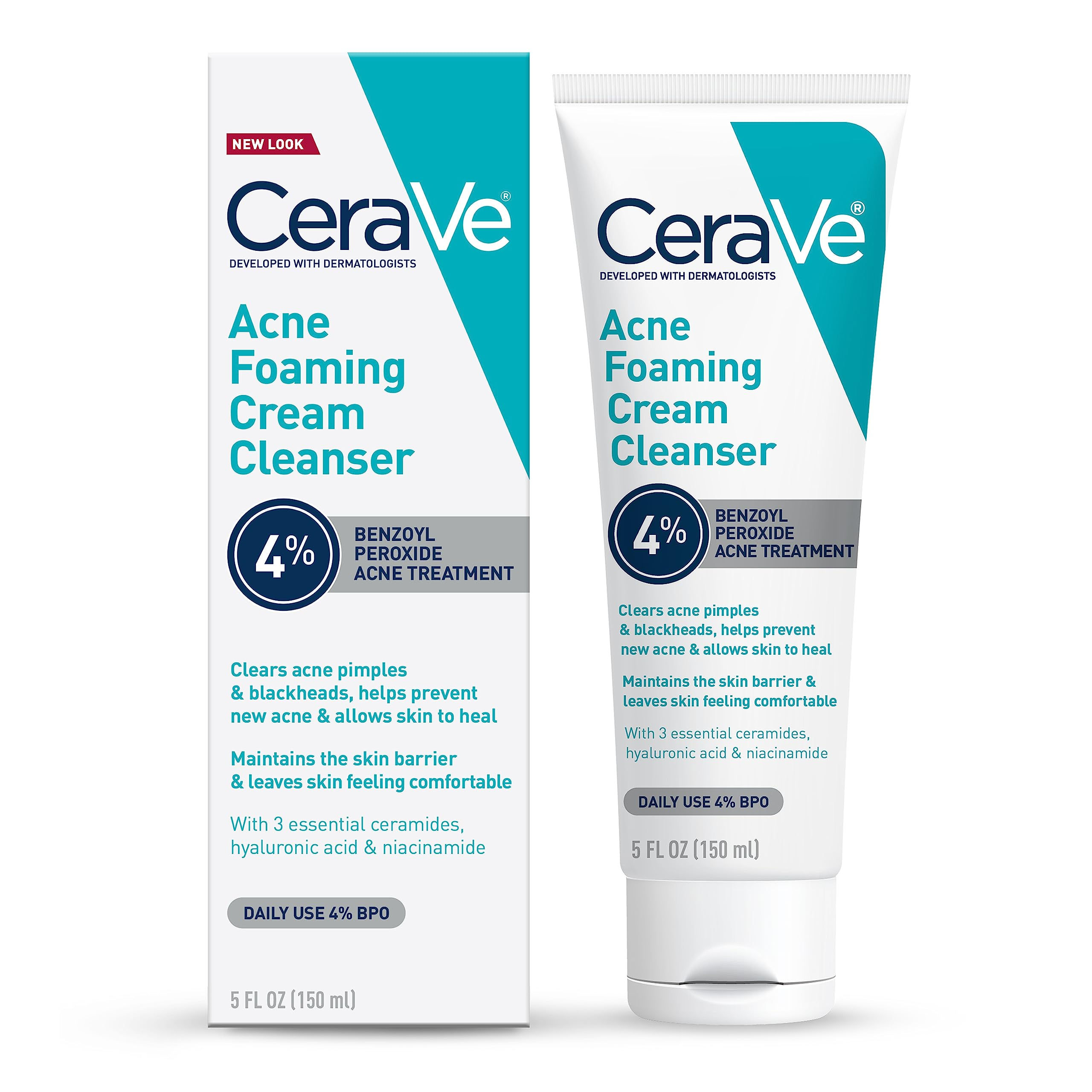 CeraVe Acne Clearing Creamy Foam Cleanser with Ceramides