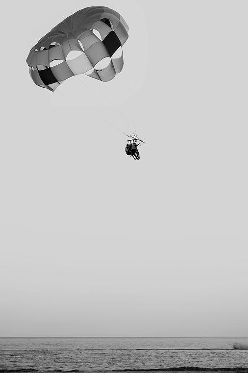 Manuel Antonio Parasail Tour Black and White