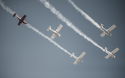 Flypast of aircrafts of the greek air force