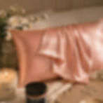 Thumbnail: pink satin pillow on bed for decor