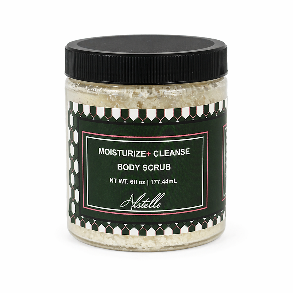 Moisturize + Cleanse Salt Body Scrub in a jar